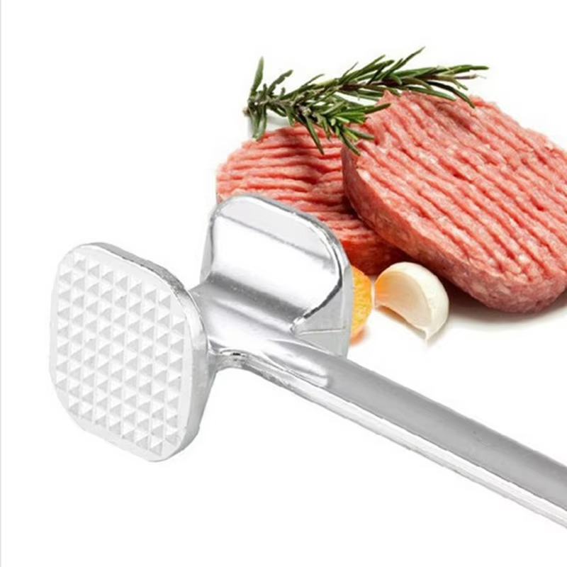 Heavy Duty Meat Tenderizer Hammer – Double-Sided Aluminum Mallet