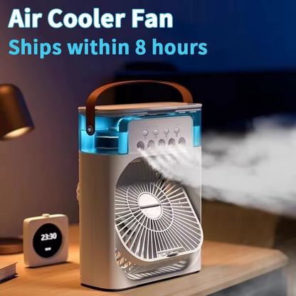 3-in-1 Mini Air Cooler Fan – Portable AC, Humidifier & LED Night Light 🌬️✨